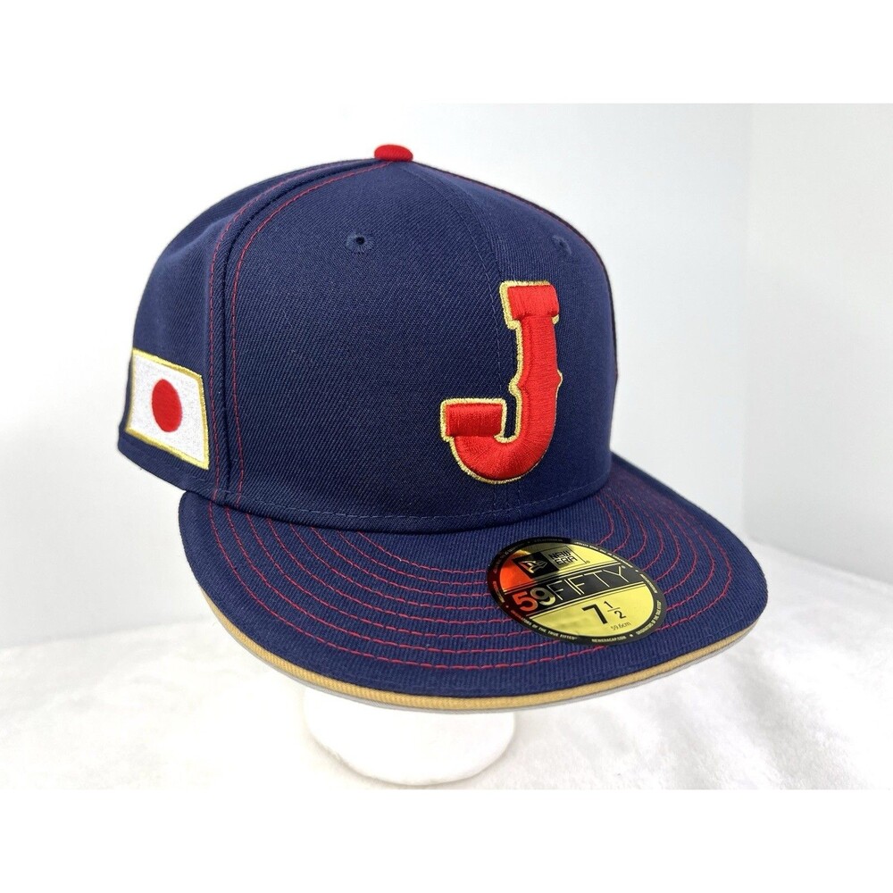 Japan WBC New Era Hat Mens 7 1/2 Navy Blue World Baseball Classic 59FIFTY New